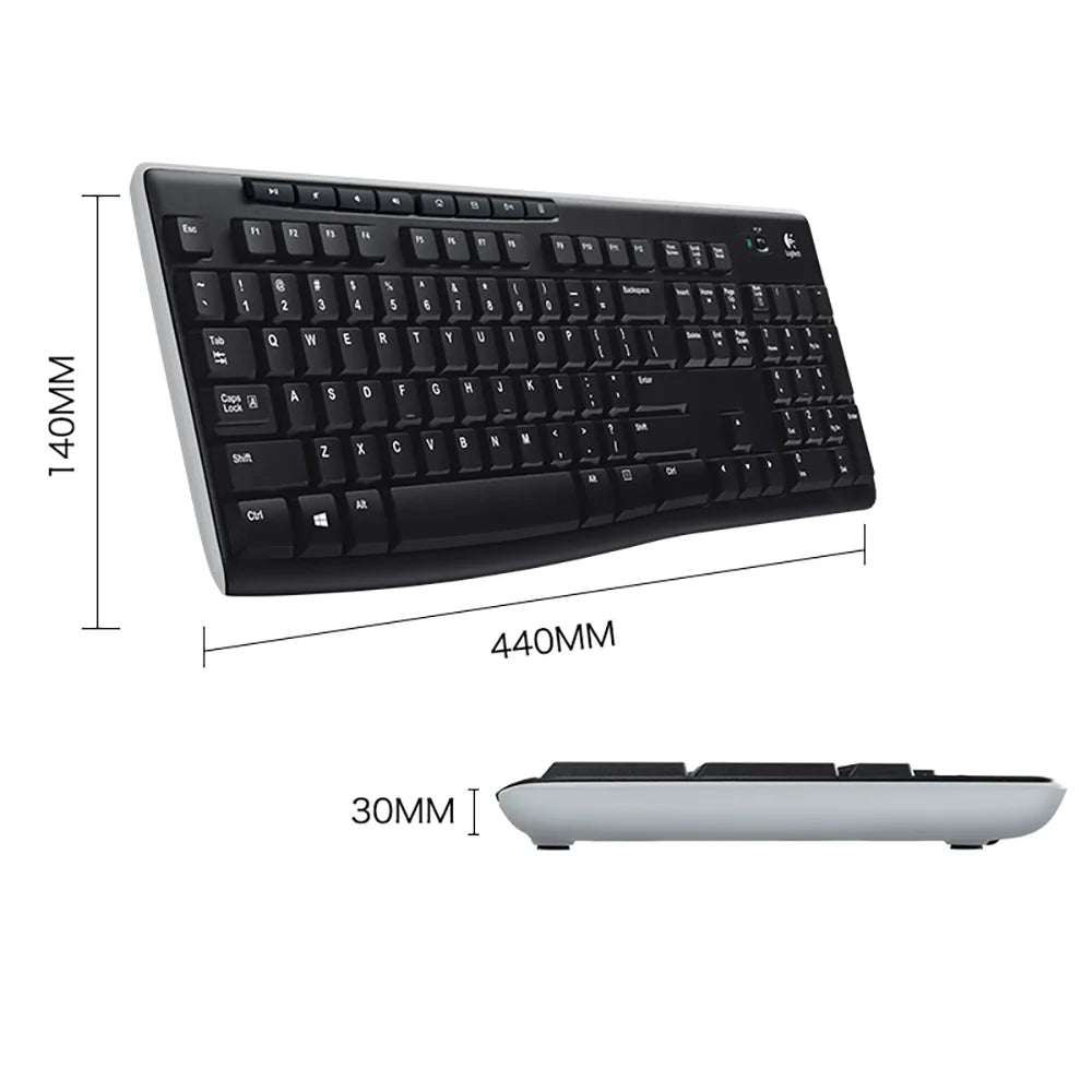 Original Logitech K270 Office Wireless Keyboard Full-size Wireless Keyboard with Unifying Receiver